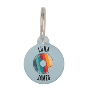 Donut Worry Retro Green Pet Tag