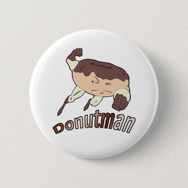 Donutman 2 Inch Round Button (Front)