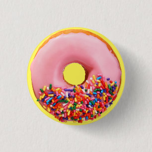 DONUTS 2   1 INCH ROUND BUTTON