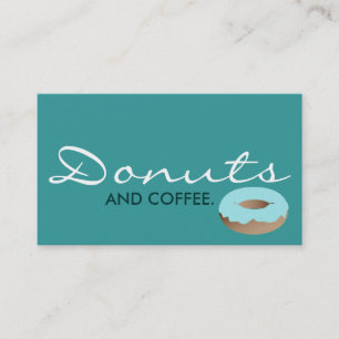 DONUTS and COFFEE. (colour customizable) Business Card