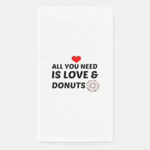 DONUTS AND LOVE NAPKIN