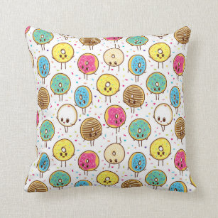 Donuts and Sprinkles Throw Pillow