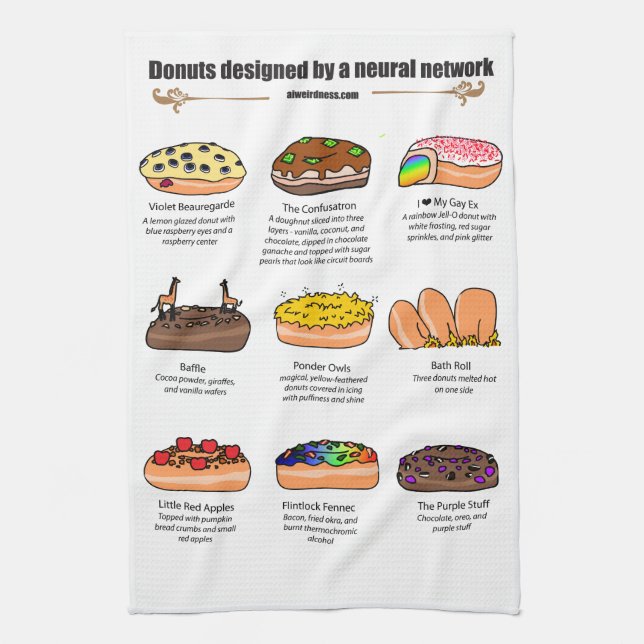 Donuts by AI Weirity - Serviette de cuisine (Vertical)