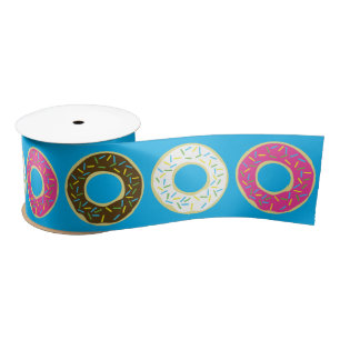 Donuts Colorful Doughnuts 1st Birthday Party Theme Satin Ribbon