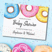  Donuts Couples Baby Shower Invitation Postcard