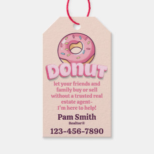 Donuts, Donut, Coffee, Realtor Pop-by Gift Tags