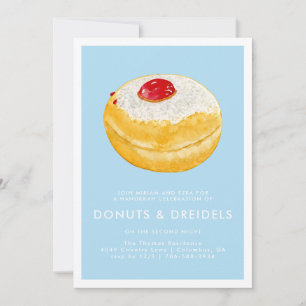 Donuts & Dreidels Invitation pour une fête de Ha