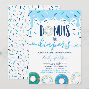 Donuts Et Diapeurs Invitation À Saupoudrer