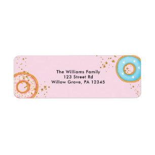 Donuts Gold Sprinkings Pink Adresse de retour