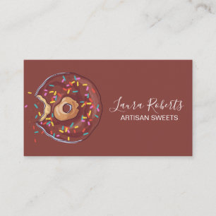 Donuts modernes Carte de visite de boulangerie Art