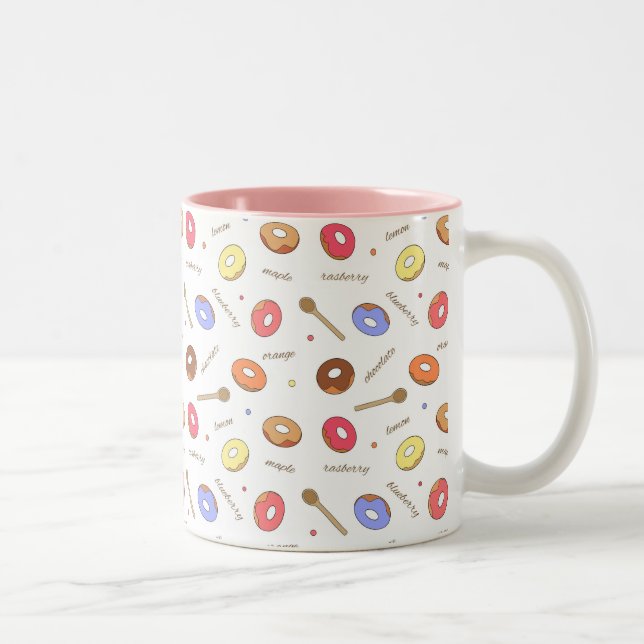 Donuts Mug à deux tons 11 oz fait maison (Droit)