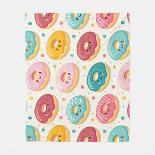 Donuts Pattern Fleece Blanket
