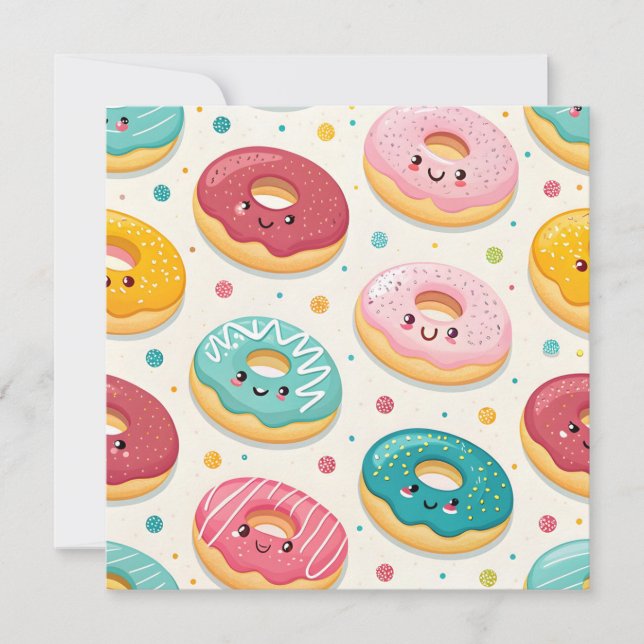 Donuts Pattern Invitation (Front)