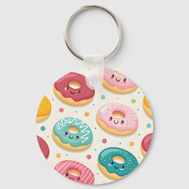 Donuts Pattern Keychain (Front)