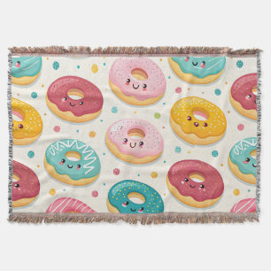 Donuts Pattern Throw Blanket