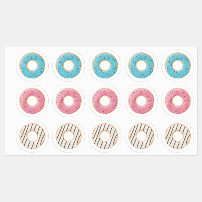 Donuts pink blue and bites cream 3x set (Sheet)