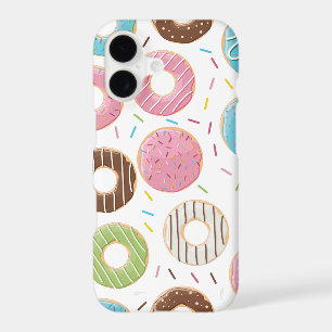 Donuts rose bleu et morceaux motif chocolat