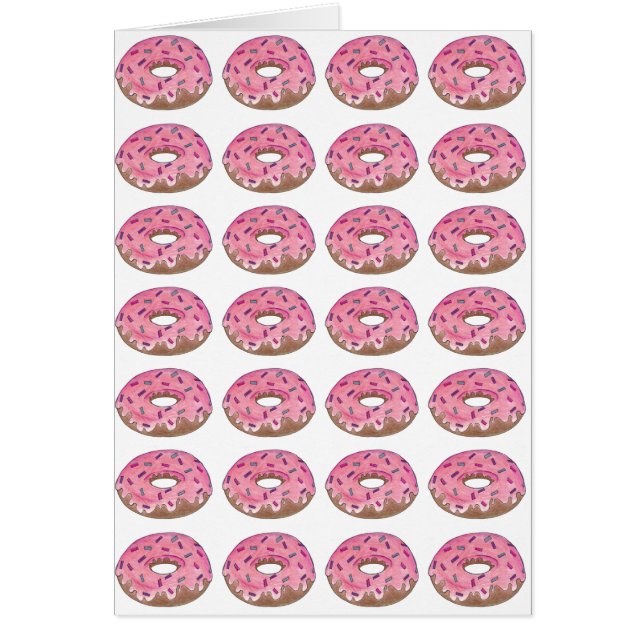 Donuts roses avec arrosage Carte alimentaire pour  (Devant)