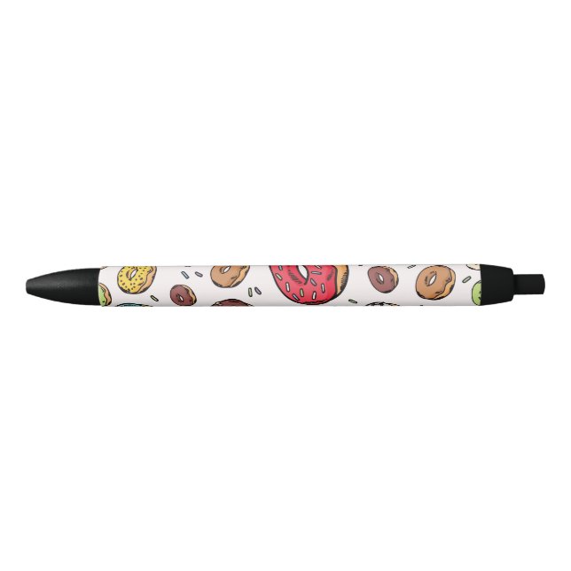 Donuts seamless pattern black ink pen (Front)