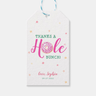 Donuts Watercolor Thanks A Hole Bunch Thank You Gift Tags