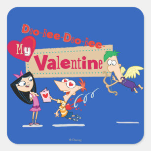 Doo-Bee My Valentine Square Sticker