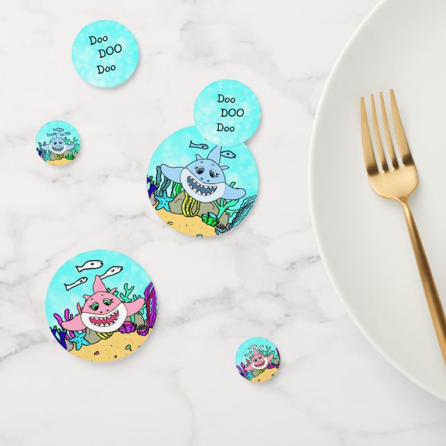 Doo DOO Doo Baby Shark Birthday Party Confetti (Group)