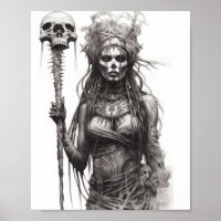 Doo Witch Doctor Standing Dramatic Pose Poster