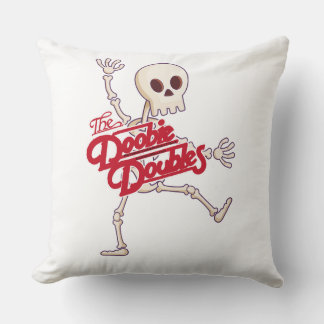 Doobie Doubles Dancing Skeleton Throw Pillow