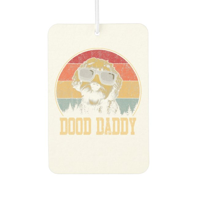 dood daddy poodle dad poodle lovers fars day  air freshener (Front)