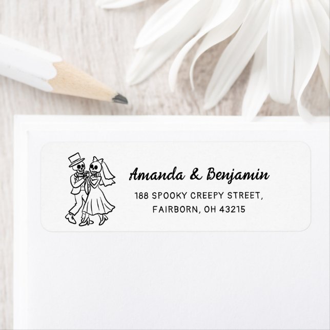 Doodle à main ironique Skelton Halloween (En situation)