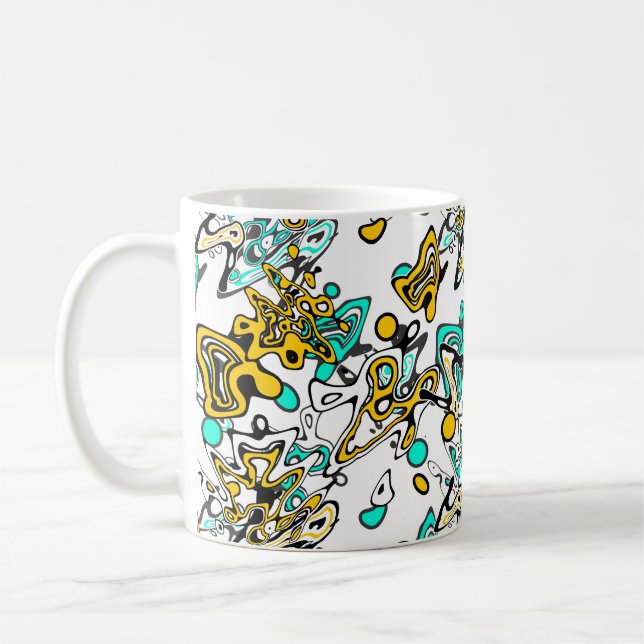 Doodle, abstract coffee mug (Left)