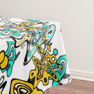 Doodle, abstract tablecloth