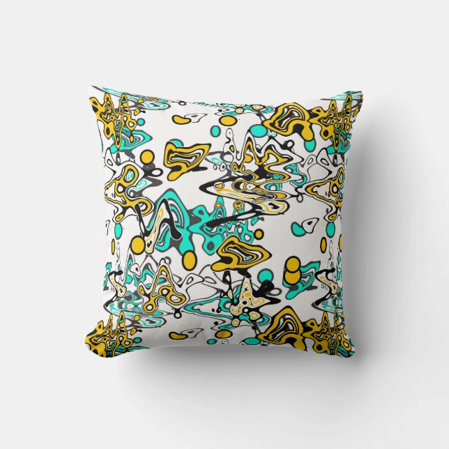 Doodle, abstract throw pillow (Front)