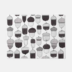 Doodle acorns autumn pattern doormat