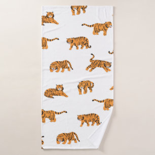 Doodle animal tigre japonais sans soudure main vin