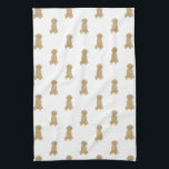 Doodle (Apricot Golden) Kitchen Towel<br><div class="desc">I love this sweet pattern of a red apricot golden doodle dog watercolor illustration because it's classic enough to serve as a neutral, yet pops as a stand alone piece! It's the perfect addition to any family room, nursery, office, or even the man cave! For the sweetest gifts, add more...</div>