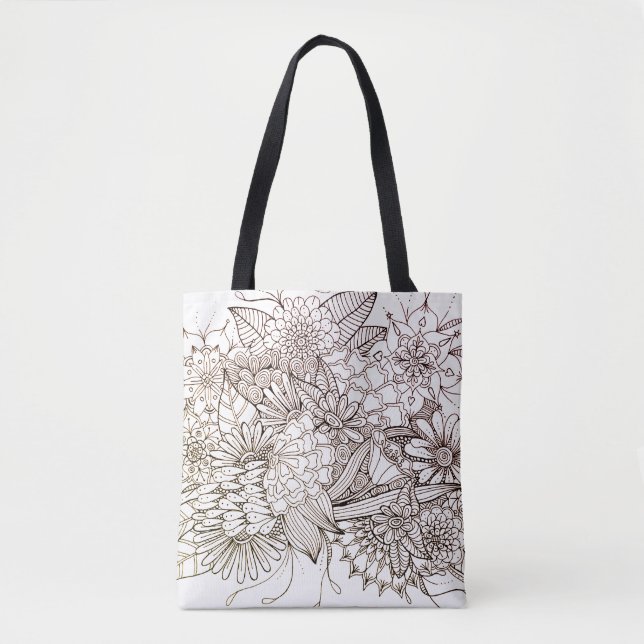 Doodle Art Design Tote Bag (Front)