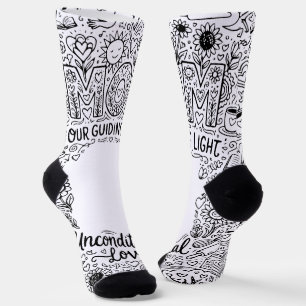 Doodle Art "Mom Our Guiding Light" Socks