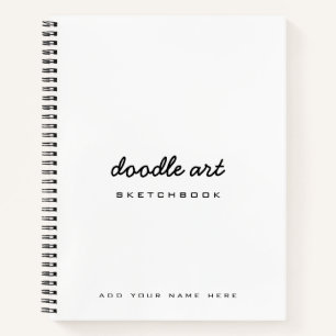 doodle art white black sketch notebook