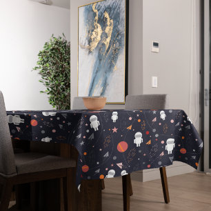 Doodle Astronaut Pattern Tablecloth