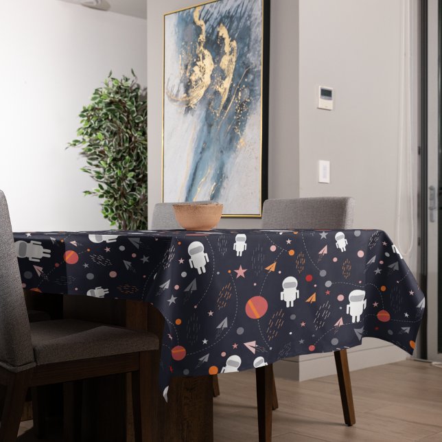 Doodle Astronaut Pattern Tablecloth (Table cloth)