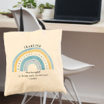 Doodle Blue Rainbow Cute Teacher Thank You Tote Bag<br><div class="desc">Say thank you with a personalized tote bag - great teacher gift for end of year thank you or teacher appreciation present. The design is printed on both sides and features a doodled rainbow in shades of blue and yellow. The wording reads "thank you [teacher name] for being such an...</div>