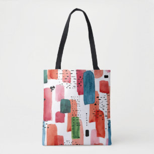 Doodle Brush: Orange Blue Tote Bag