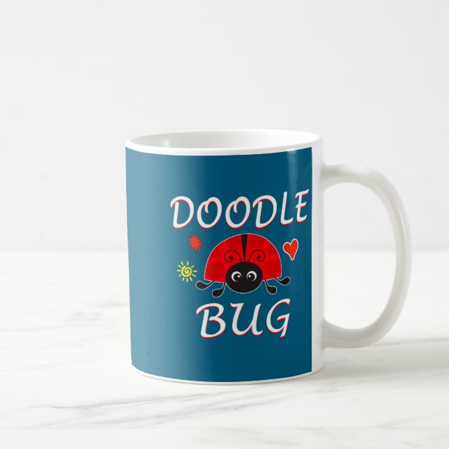 Doodle Bug Funny Doodle Ladybug  Coffee Mug (Right)