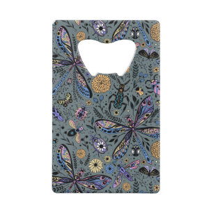 Doodle bugs on slater grey credit card bottle opener