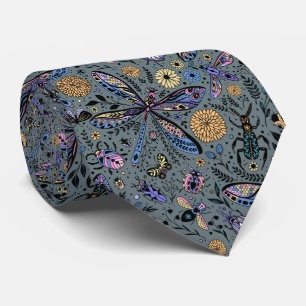 Doodle bugs on slater grey tie