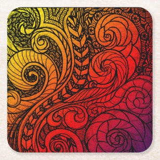 Doodle Burst Paper Coaster