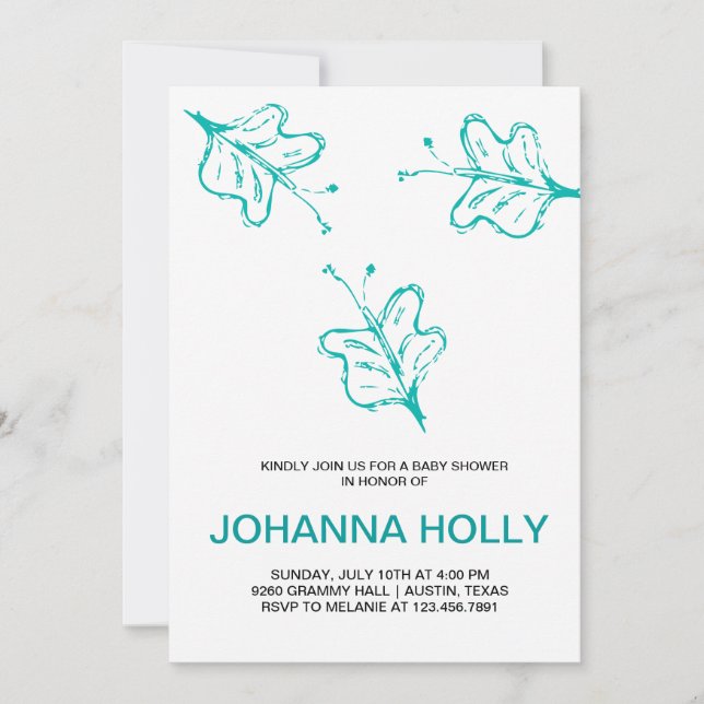doodle butterflies invitation (Front)