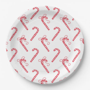 Doodle Candy Cane Pattern Mug Paper Plate