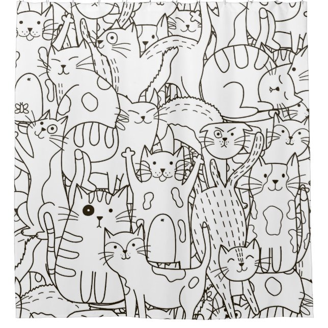 Doodle cats: black and white. (Front)